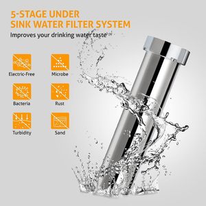 Máy lọc nước uống bằng thép không gỉ 304, lọc siêu vi, loại bỏ clo từ nước máy, bộ lọc than hoạt tính, máy lọc nước - Product Image 3