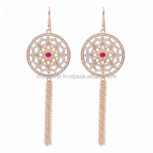 Wholesale Silver Jewelry Online Tassel Earring, 2017 Theia 925 Sterling Silver Cluster Earring - Product Image 2