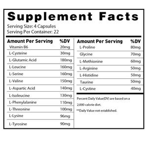 Maxi-Amino OEM/ODM, Éxito de Ventas, con 16 Aminoácidos de Forma Libre, 90 Cápsulas Vegetarianas, Sin Gluten, Apoyo para el Ejercicio - Product Image 2