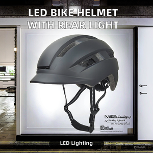 New Arrival Summer Dual Sport <b>LED</b> <b>Light</b> Electric <b>Bike</b> Helmet with Rechargeable <b>LED</b> <b>Light</b> on Rear 100% Nylon Unisex - Product Image 2