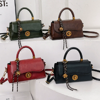 Bolso de Hombro Cruzado para Mujer, Diseño Moderno de Invierno, Pequeño y Cuadrado con Cierre de Bloqueo, Estilo Casual y Femenino para Uso Diario