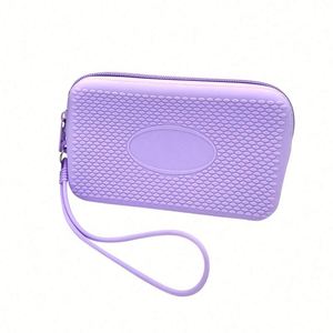 Customizable Logo NH Fashion Candy Large Capacity <b>Silicone</b> <b>Waterproof</b> Makeup Pouch Bag Long Coin Purse Zipper Closure Lifting - Product Image 6
