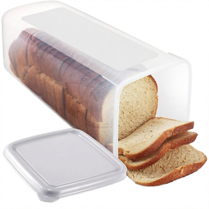 Contenedor Rectangular Transparente de Plástico para Pan, Organizador Hermético para Tostadas, Bandeja con Cajón para Almacenamiento de Frescura - Product Image 1