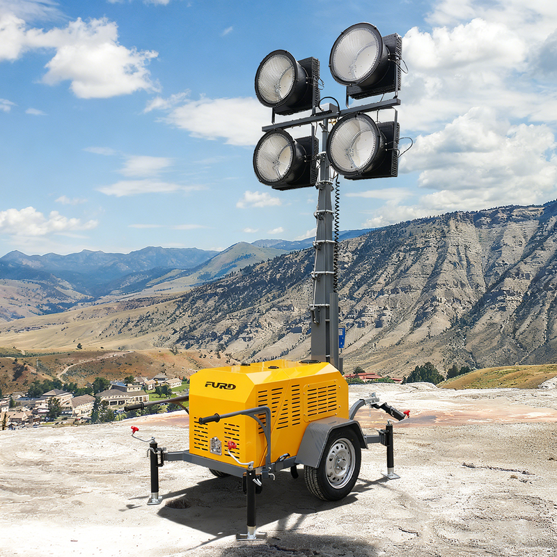 4x400w LED Light Tower Hydraulic Lift
