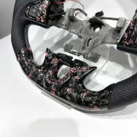 Volant en cuir et fibre de carbone forgé rose, finition mate, pour Renault Megane RS, Megane 3, Megane 4 - Vente chaude usine