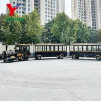 Train touristique sans rails YUETON de 72 passagers, entièrement fermé, à moteur électrique ou diesel, fabriqué en Chine, à vendre