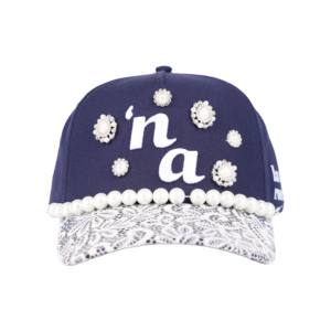 Gorra de Béisbol TCAP China de 5 Paneles con Mezcla de Lana y Cadena de Perlas Exquisita - Product Image 1