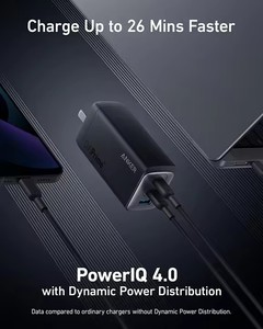 Cargador de Pared USB C <span class=keywords><strong>Anker</strong></span> GaNPrime de 120 W, 3 Puertos, Carga Rápida PPS, Compacto y Plegable para MacBook - Product Image 4