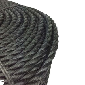 PP UV protection 3 Strand Twisted Yellow Black Polypropylene Rope for <b>Fishing</b> and Marine PP Danline Strong <b>Fishing</b> Rope - Product Image 2