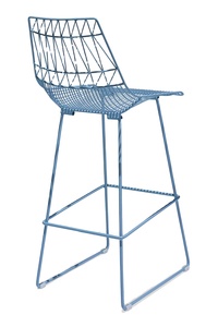 Modern Metal Bar <b>Stool</b> Chair Powder-Coated Finish Backrest and Footrest for Sleek and Comfortable Seating for Bar Garden Room - Product Image 2