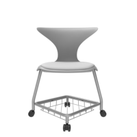 Chaise d'attente noire en plastique pour salle de réunion de bureau