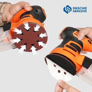 DNSCHIE 350W 5-Zoll Variabler Geschwindigkeit 13000RPM Elektrischer Schleifer mit Aluminiumoxid Klett-Pad für DIY Holz- und Metallpolitur - Product Image 1