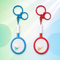 Porte-clés publicitaire en PVC pour raquette de badminton, breloque sportive, logo personnalisé, pendentif de sac de club, souvenir, cadeau promotionnel, vente en gros, OEM