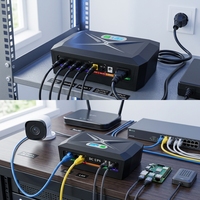 Mini DC UPS 18W Fase Tunggal Gelombang Sinus Murni Cadangan Daya untuk Router WiFi Modem CCTV Kamera Keamanan Perlindungan Terhadap Pemadaman Listrik