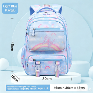 <b>Waterproof</b> Girls <b>School</b> <b>Backpack</b> Large Capacity Softback Bookbag Lightweight Student Bag with Mesh Pocket - Product Image 6
