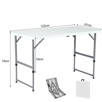 Tables et chaises de fête de vente directe d'usine Tables pliantes réglables Tables pliantes portables rectangulaires en plastique