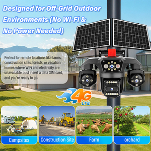 新発売の人気商品 3軸PTZ 4Gソーラーカメラ AOV 4レンズ 4画面 16Wソーラーパネル <span class=keywords><strong>CCTV</strong></span> IPカメラ 16000mAhバッテリー搭載 - Product Image 3