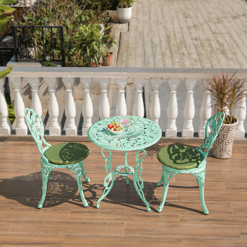 เก้าอี้1โต๊ะ4สีเขียว