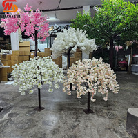 Gladde Hot Sale Kunstzijde Bloemige Sakura Boom Kersenbloesem Bloemenbomen Decoratie Binnen Buiten Kersenbloesem Boom
