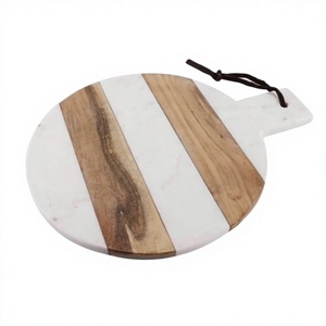 Ustensiles de cuisine personnalisés Planche à découper ronde en bois et marbre Meilleure vente Planche à découper Prix d'usine Planche à fromage en matériau écologique - Product Image 1
