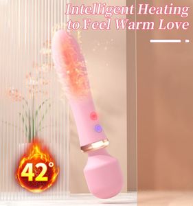Tongkat Av, dengan terapi panas dan getaran kepala pemijat G Spot kelinci Vibrator dengan fungsi pemanas Jepang Av tongkat pijat Video - Product Image 2