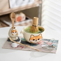 Ensemble de matcha artisanal personnalisable, esthétique minimaliste, outil de préparation pour cérémonie traditionnelle