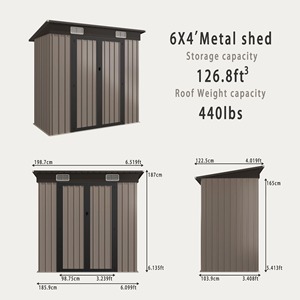โรงเก็บของในสวน ขนาด 8x6 เมตร โครงเหล็กเคลือบผงกัลวาไนซ์ สำหรับเก็บอุปกรณ์กลางแจ้ง - Product Image 4