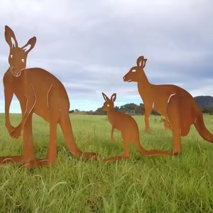 Ornement de jardin en acier corten Art Déco résistant aux intempéries, taille personnalisable, décoration murale en métal pour l'intérieur et l'extérieur - Product Image 5