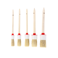 Brosse de nettoyage industrielle pour peinture automobile, manche en bois, poils personnalisables OEM, pour lavage de voitures, esthétique automobile, outils de detailing marin