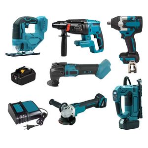 18V Brushless 6-Piece Cordless Power Tool Set: Angle Grinder, Hammer Drill, Includes BL1860B <b>Battery</b> - Product Image 1