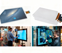 Film tactile NANO interactif haute sensibilité 10.4 ''/15''/17 ''/18'' feuille tactile capacitive pour moniteur à écran tactile