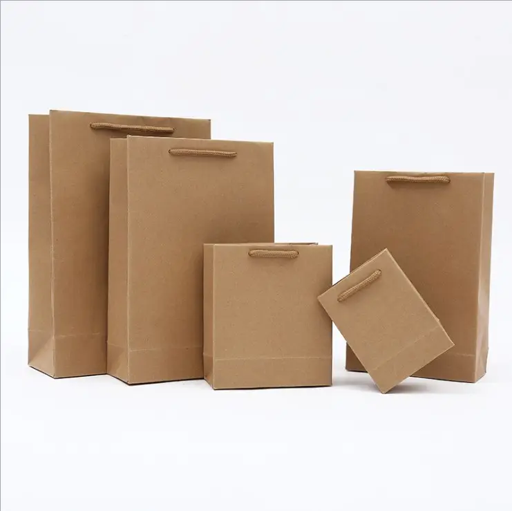 Sacchetto di carta all'ingrosso personalizzato stampa logo shopping sacchetto regalo/sacchetto kraft per l'imballaggio di gioielli
