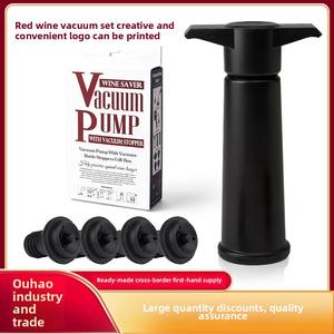 Vente en gros d'accessoires de bar sur Amazon Pompe à vide pour le <span class=keywords><strong>vin</strong></span> rouge avec <span class=keywords><strong>bouchon</strong></span> en silicone en plastique noir <span class=keywords><strong>Bouchon</strong></span> à <span class=keywords><strong>vin</strong></span> en verre - Product Image 5