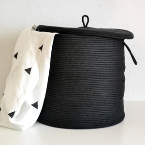 Cesta de Almacenamiento Hecha a Mano, Cesta Grande con Tapa - Product Image 1