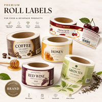 Étiquettes en rouleau couleur pleine ECO, autocollantes, pour l'image de marque et la promotion de l'emballage des produits