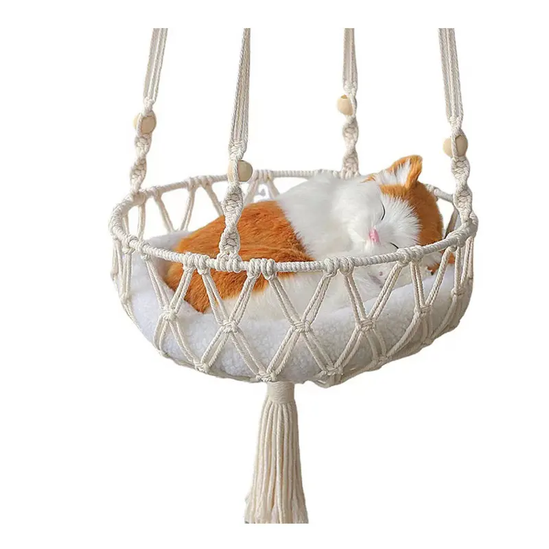 Durevole antiscivolo Macrame appeso Pet Cat Swing Window Cat Hammock Pet Hanging Bed Hanging Cat Bed