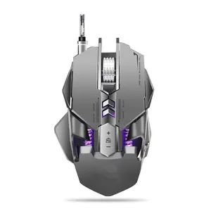 2022 new 12 gear DPI wired mouse programmable mechanical High Quality Wired Gaming Mouse with RGB flash