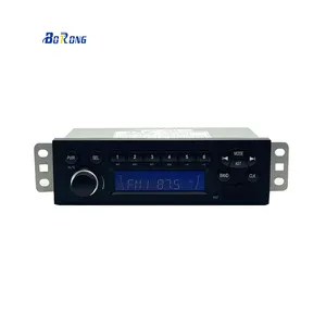 Autoradio personalizzata singolo lettore MP3 1 din 12V 24V FM Radio AUX ingresso Stereo Audio