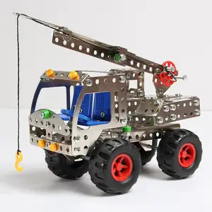 Enfants bricolage ingénierie jouet éducatif 243 pièces blocs de construction en métal jouets