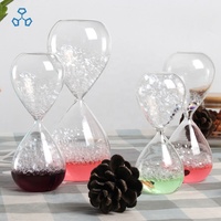 Sablier en verre personnalisé fait à la main Bulle d'huile liquide Conception rotative Minuterie de sable unique pour l'esthétique des liquides