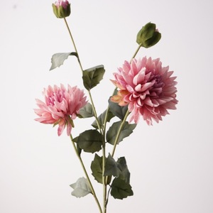 Fiore Artificiale a 4 Teste, Fiordaliso Finto, Dalia Fatta a Mano, Decorazione per Mobili Antichi, Composizione Floreale per Soggiorno - Product Image 5