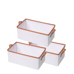 Clothing Organizer Rectangle Cotton Linen Fabric Wardrobe <b>Storage</b> <b>Box</b> <b>Drawer</b> Style For Clothes And Trousers - Product Image 4