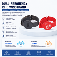 Bracelet RFID en silicone personnalisé avec logo, 13,56 MHz/125 kHz, bracelet électronique, bracelet NFC intelligent, bracelet RFID en silicone