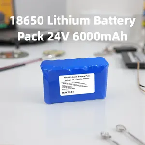 24V 6000mAh 18650 リチウムイオン電池（Aグレードセル） - ソーラー/LED/産業用DIYアダプター無料 - Product Image 3