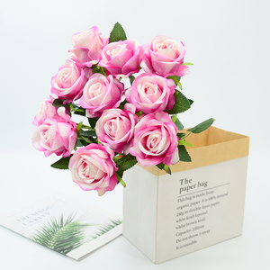 Rosa artificiale di nuova concezione vendita calda prezzo di fabbrica singolo gambo lungo seta matrimonio fiori finti fiori decorativi Rose rami - Product Image 5