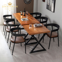 Foshan restaurant table à manger ensemble taille personnalisée café lait thé boutique tabouret décontracté restauration rapide restaurant table à manger et chaise ensemble