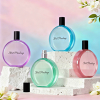 Flacon de parfum en verre rond personnalisé avec pompe pulvérisatrice, 30 ml, 50 ml, 100 ml, couleur et forme au choix