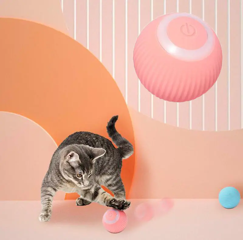 2023 Smart Cat Toy Automatic Rolling Electric Interactive Ball For Pet Cat Dog Self moving Kitten Toy Ball Pet Accessories