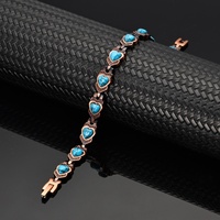 Aimeishi Joyería Fina Unisex, Brazalete de Eslabones Clásicos de Cobre Puro 99.99% con Forma Geométrica, Energía Magnética para la Salud