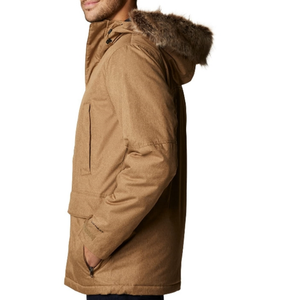 Parka coupe-vent personnalisée pour hommes Veste parka d'extérieur à capuche marron de taille plus imperméable longue pour réchauffer l'hiver Veste parka d'extérieur pour hommes - Product Image 3